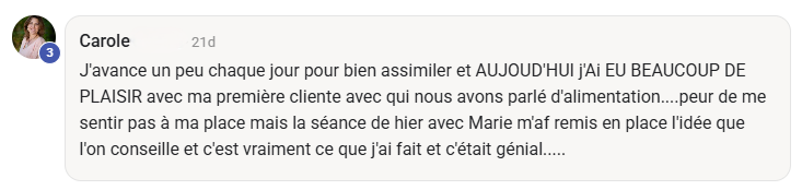 Témoignage Skool de Carole