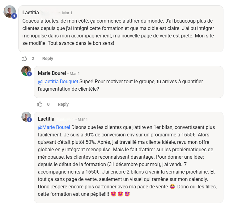 Témoignage Skool de Laetitia