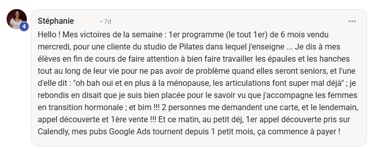 Témoignage Skool de Stéphanie